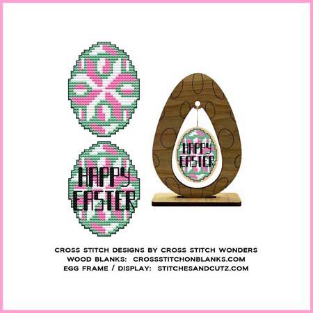 cross stitch pattern Easter Egg Quilt Block 3