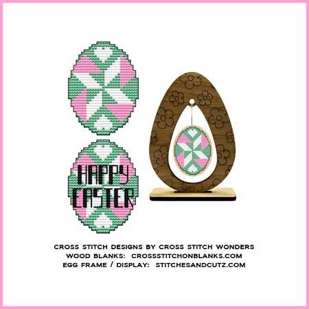 cross stitch pattern Easter Egg Quilt Block 5