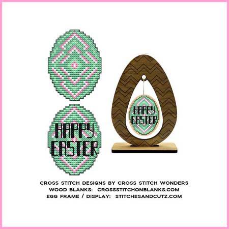 cross stitch pattern Easter Egg Quilt Block 8