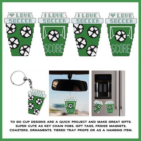 cross stitch pattern Soccer To Go Cups