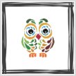 cross stitch pattern Art Deco Owl 02