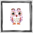 cross stitch pattern Art Deco Owl 03