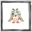 cross stitch pattern Art Deco Owl 04