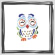 cross stitch pattern Art Deco Owl 05