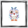 cross stitch pattern Art Deco Owl 07