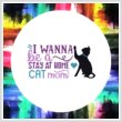 cross stitch pattern I Wanna Be A Stay At Home Cat Mom