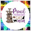 cross stitch pattern Proud Rescue Cat Mom