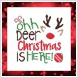 cross stitch pattern Ohh Deer Christmas Is Here!