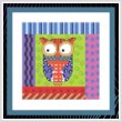 cross stitch pattern Crazy Patch Owl 01