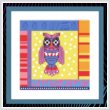 cross stitch pattern Crazy Patch Owl 02