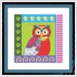 cross stitch pattern Crazy Patch Owl 03