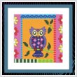 cross stitch pattern Crazy Patch Owl 10