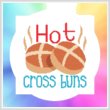 cross stitch pattern Nursery Rhyme - Hot Cross Buns