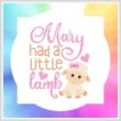 cross stitch pattern Nursery Rhyme - Mary Had A Little Lamb