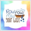 cross stitch pattern Nursery Rhyme - Row Row Row Your Boat