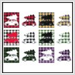 cross stitch pattern Fun With Plaid - Car With Christmas Tree