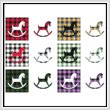 cross stitch pattern Fun With Plaid - Rocking Horse