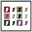 cross stitch pattern Fun With Plaid - Stocking