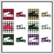 cross stitch pattern Fun With Plaid - Truck With Christmas Tr