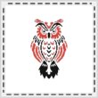 cross stitch pattern Tribal Owl 10