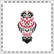 cross stitch pattern Tribal Owl 01