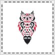 cross stitch pattern Tribal Owl 02