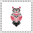 cross stitch pattern Tribal Owl 04