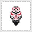 cross stitch pattern Tribal Owl 05