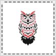 cross stitch pattern Tribal Owl 08