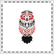cross stitch pattern Tribal Owl 09