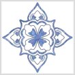 cross stitch pattern Blue Decorative Quilt Block 02