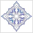 cross stitch pattern Blue Decorative Quilt Block 03