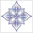 cross stitch pattern Blue Decorative Quilt Block 04