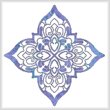 cross stitch pattern Blue Decorative Quilt Block 05