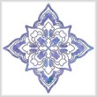 cross stitch pattern Blue Decorative Quilt Block 06