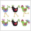 cross stitch pattern Cool Chicks