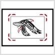 cross stitch pattern A Northwest Coast Native Eagle w/ Salmon