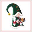 cross stitch pattern Christmas Gnome - Ms. Santa with Cookies