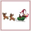 cross stitch pattern Christmas Gnome - Santa Reindeer Sleigh