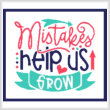 cross stitch pattern Mistakes Help Us Grow