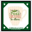 cross stitch pattern A MUGnificent - PEAS BE KIND TO OTHERS