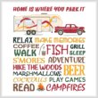 cross stitch pattern Home Is Where You Park It - 5TH Wheel
