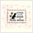 cross stitch pattern EITHER you like DOGS or YOU'RE WRONG