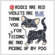 cross stitch pattern Roses Are Red Violets Are Blue .... Poo