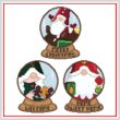 cross stitch pattern Christmas Snow Globes - Set Two