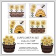 cross stitch pattern Sunflower N' Bee - Pillow Stamp Barrel