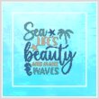 cross stitch pattern Beach Inspirational - Sea Life's Beauty 