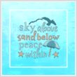 cross stitch pattern Beach Inspirational - Sky Sand Peace