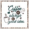 cross stitch pattern Coffee Is Always A Good Idea