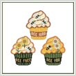 cross stitch pattern CUPCAKES - Sunflower N' Bees